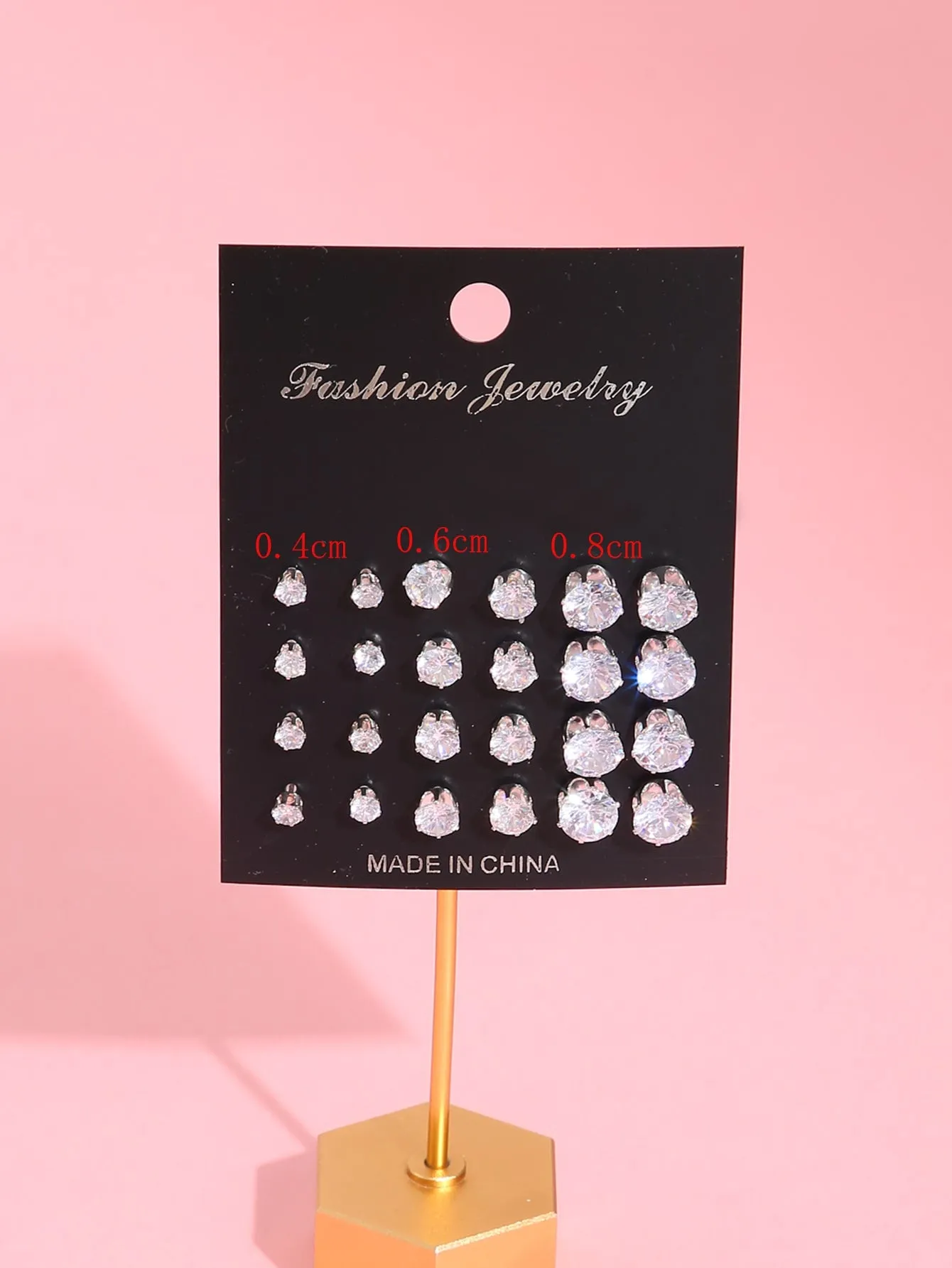 12pairs Girls Rhinestone Stud Earrings