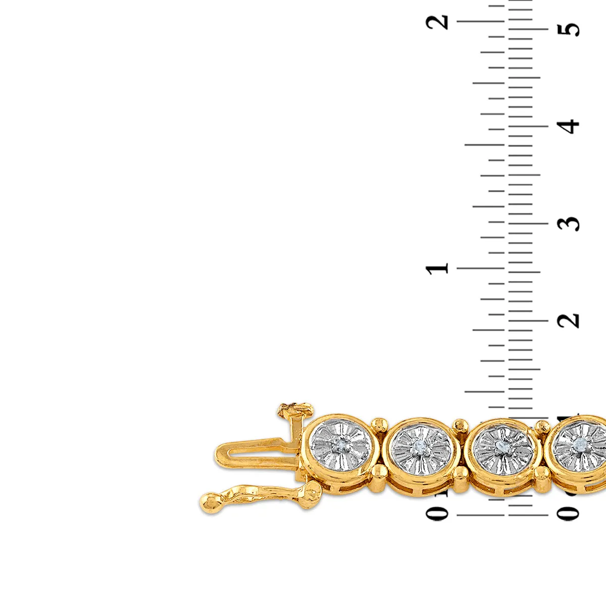 1/4 CTW Diamond 7-inch Bracelet in Gold Plated Sterling Silver