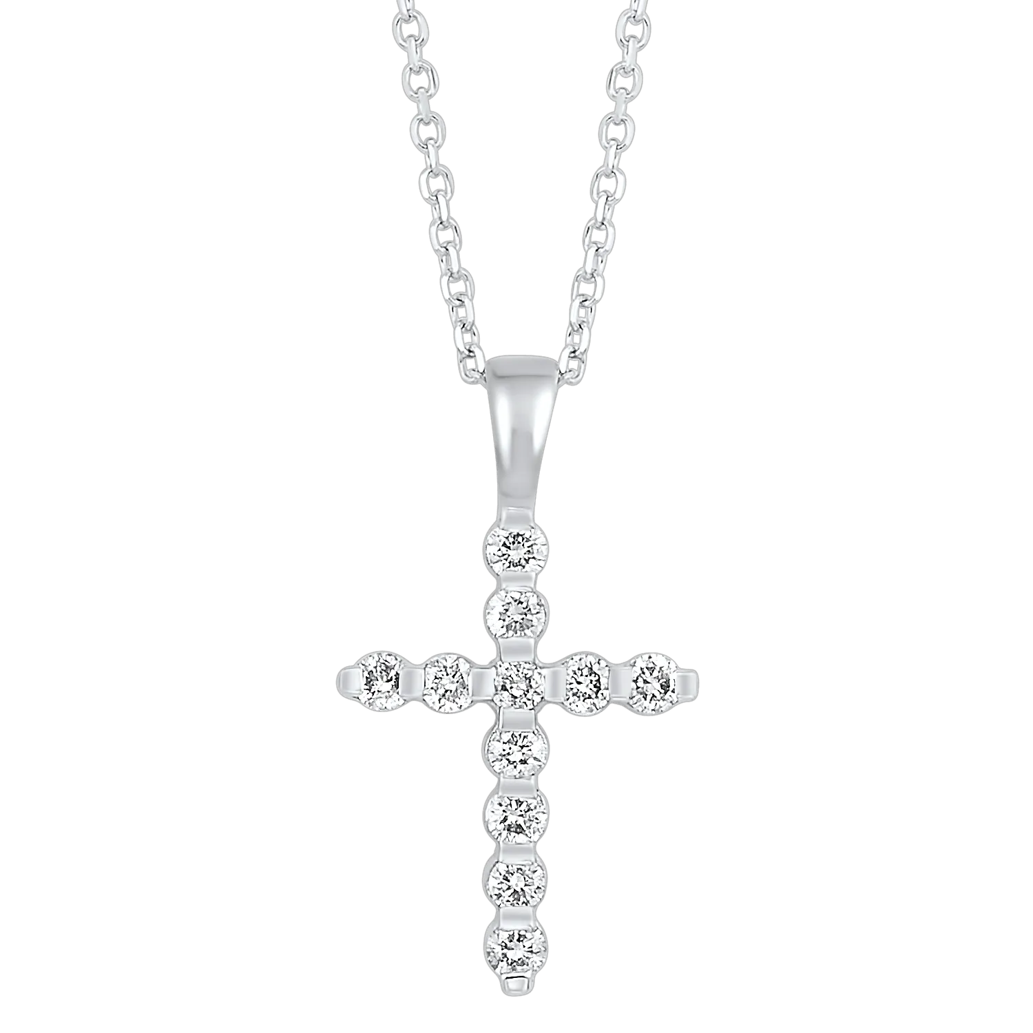 14KTW Diamond Cross Fashion Pendant 1/5Ct