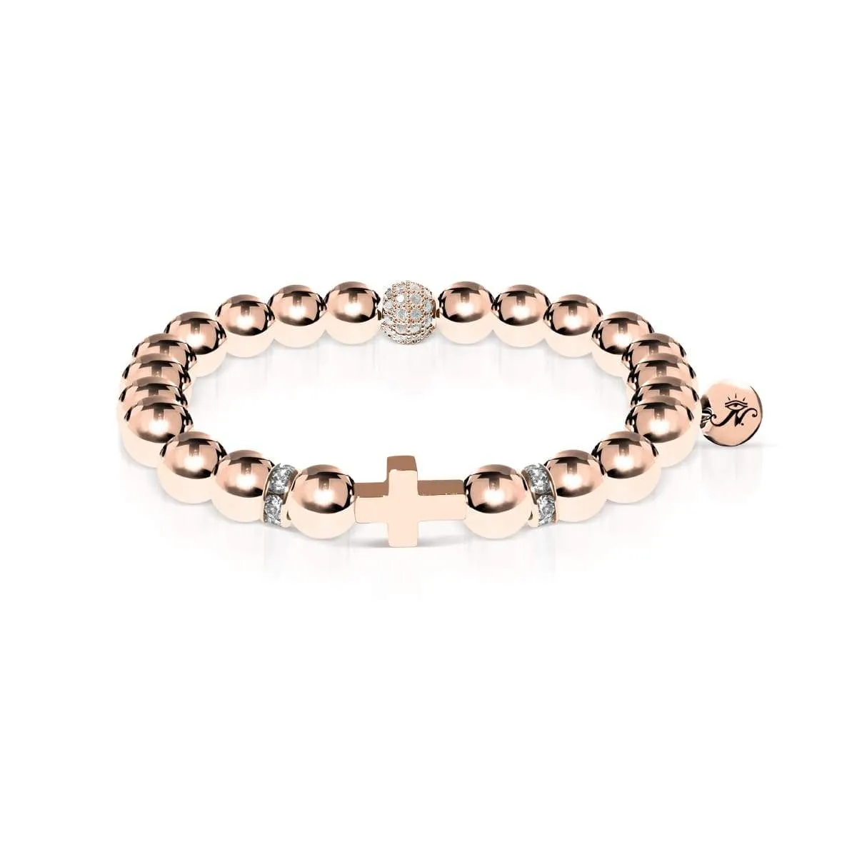 18k Rose Gold | Gilded Cross Bracelet