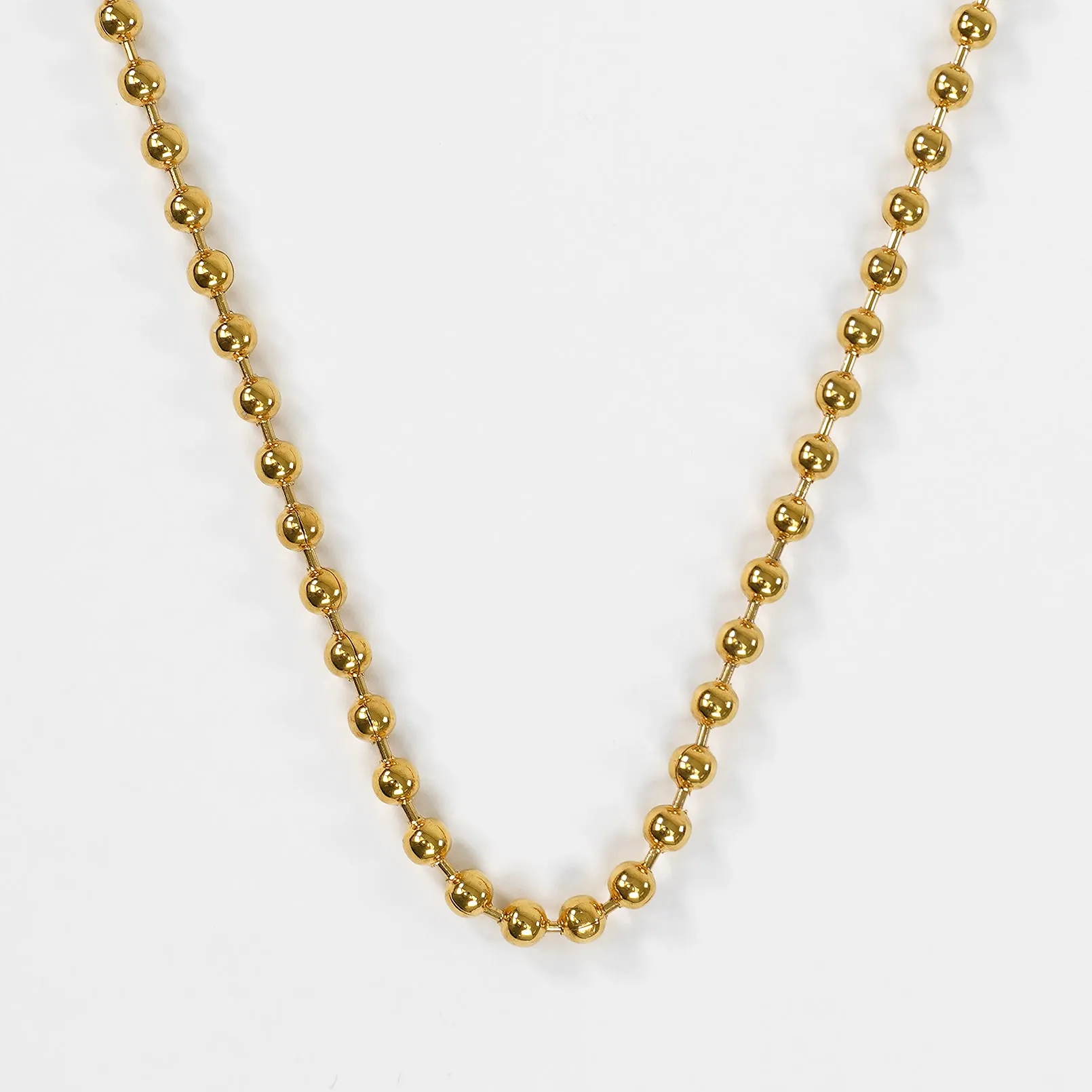 5mm Golden Dog Tag Chain Necklace (29 inches)