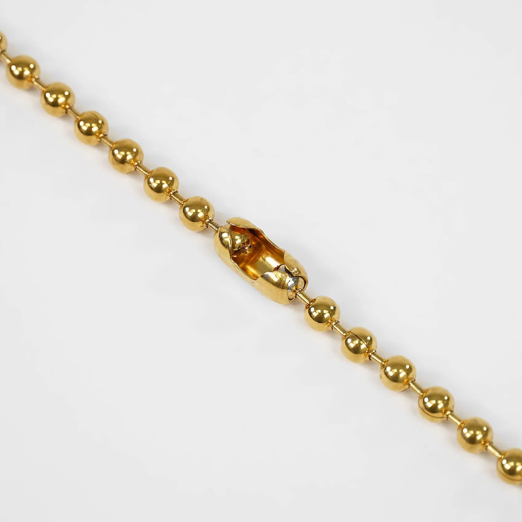 5mm Golden Dog Tag Chain Necklace (29 inches)