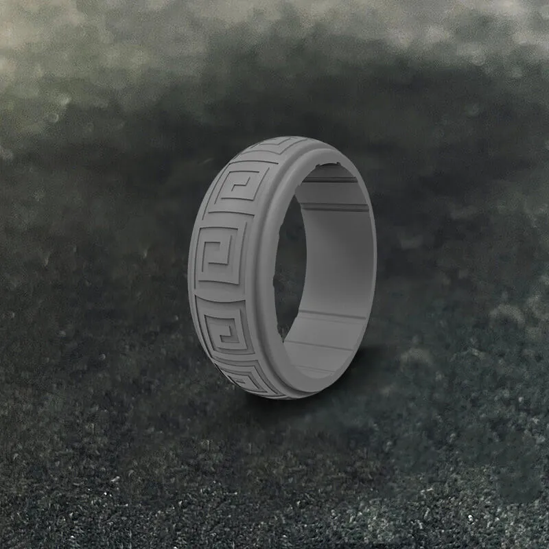 8 mm Meander Silicone Sports Ring