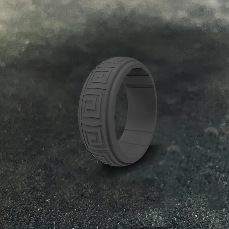 8 mm Meander Silicone Sports Ring