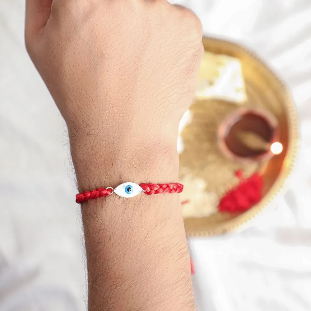 92.5 Silver Evil Eye Rakhi