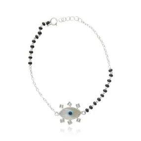 92.5 silver evil eyes bracelet