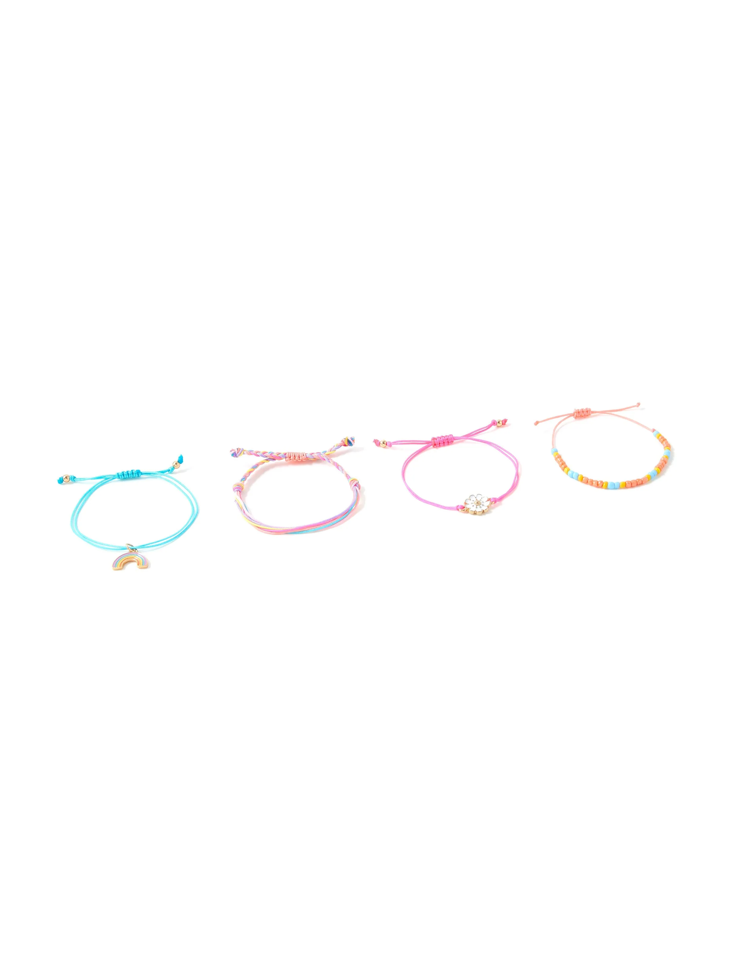 Accessorize Girl Rainbow 4 Friendship Bracelet Pack