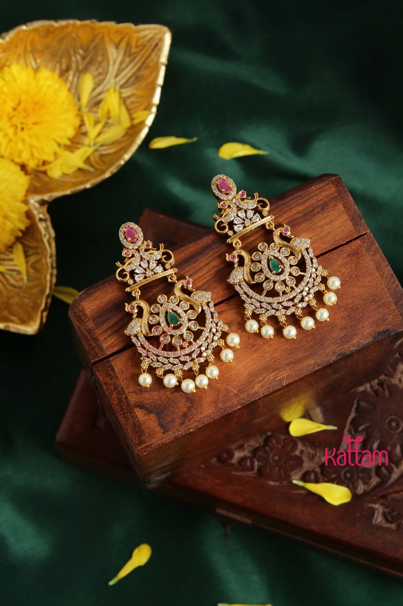 AD Peacock Chandbali Earring