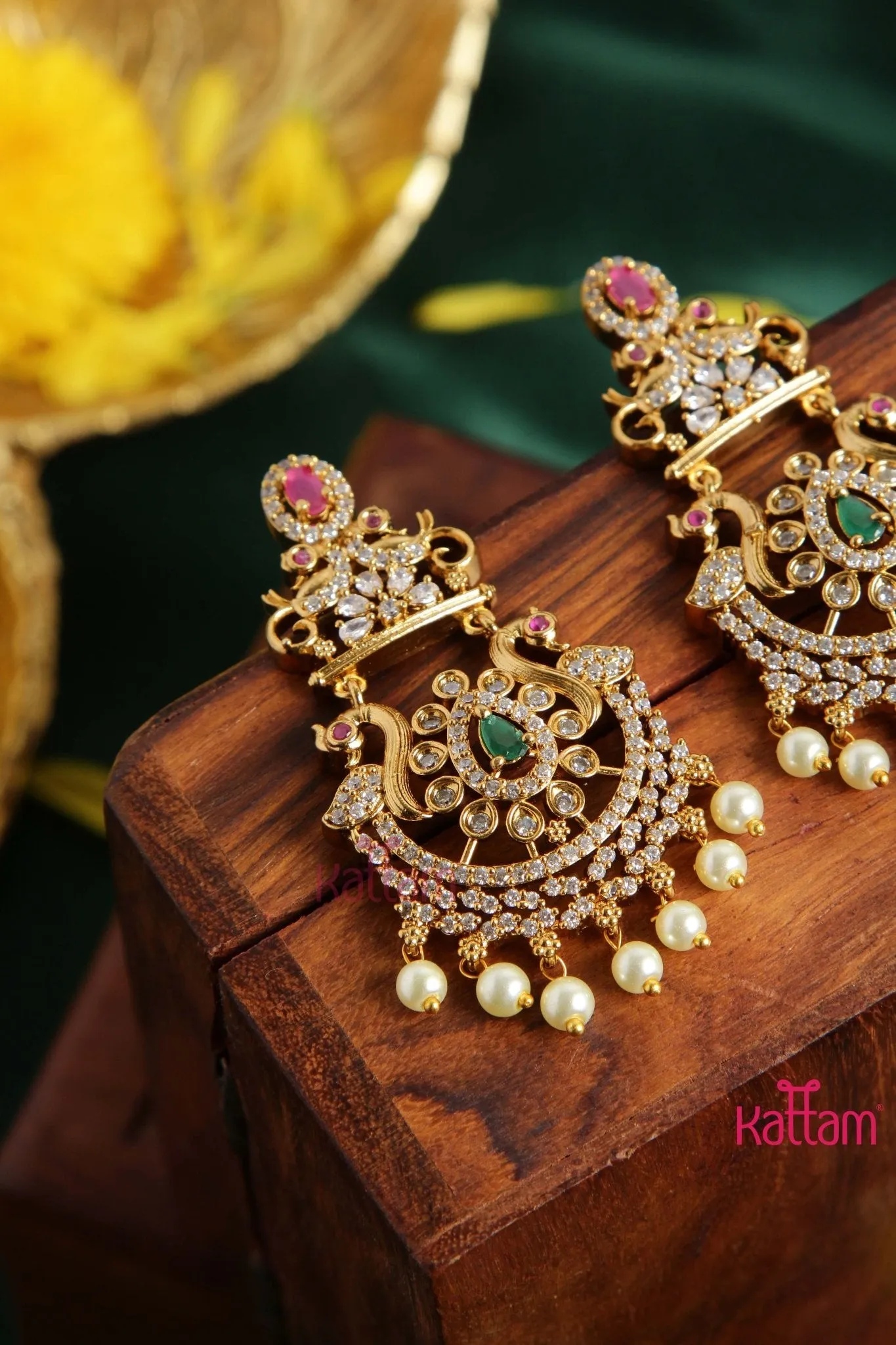 AD Peacock Chandbali Earring