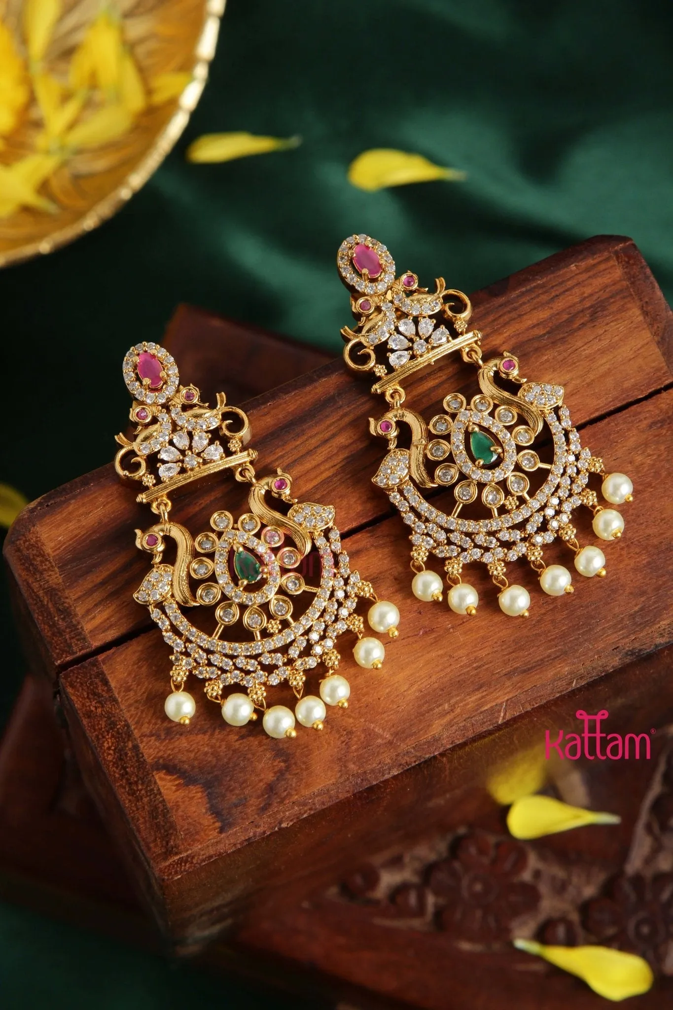 AD Peacock Chandbali Earring