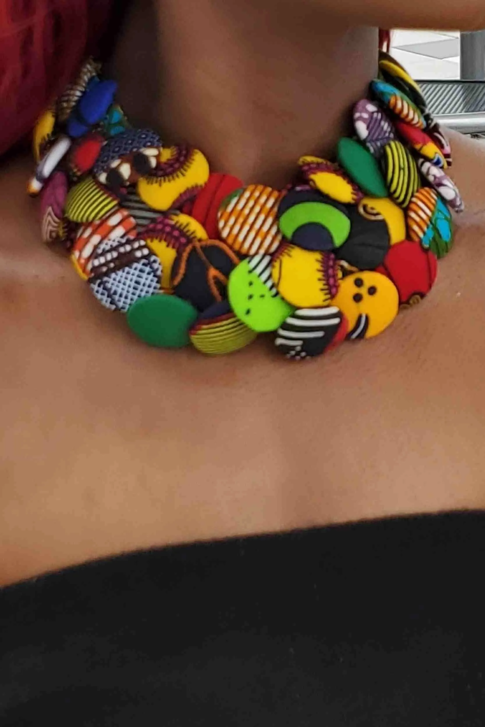 African Button Necklaces (Patchwork)