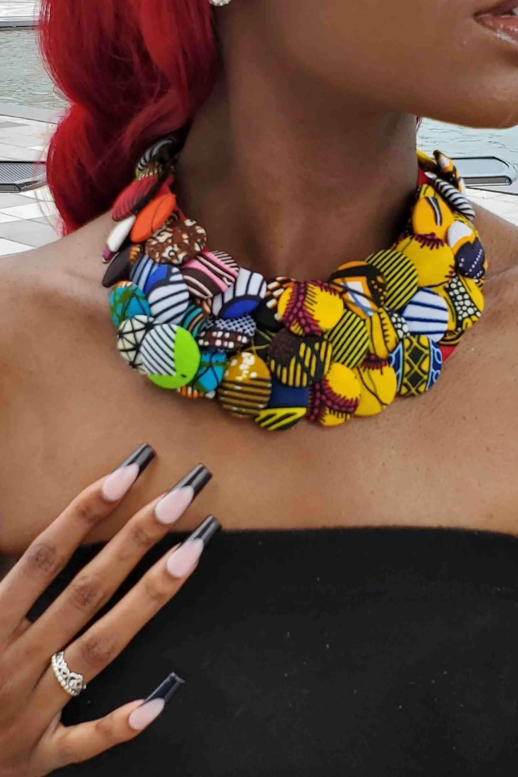 African Button Necklaces (Patchwork)