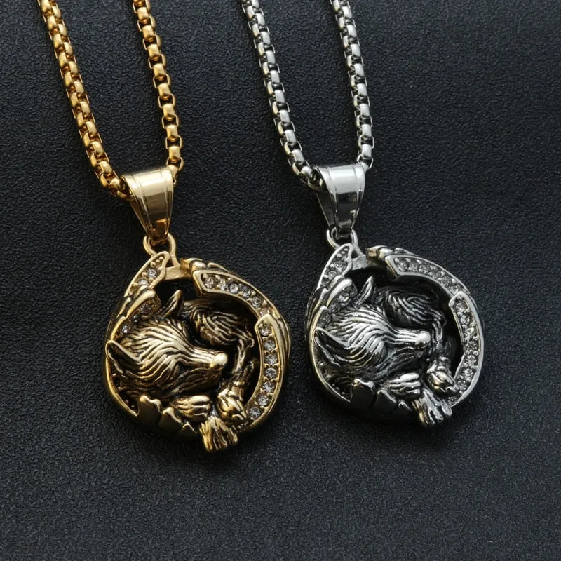 Amazing Resting Wolf Necklaces