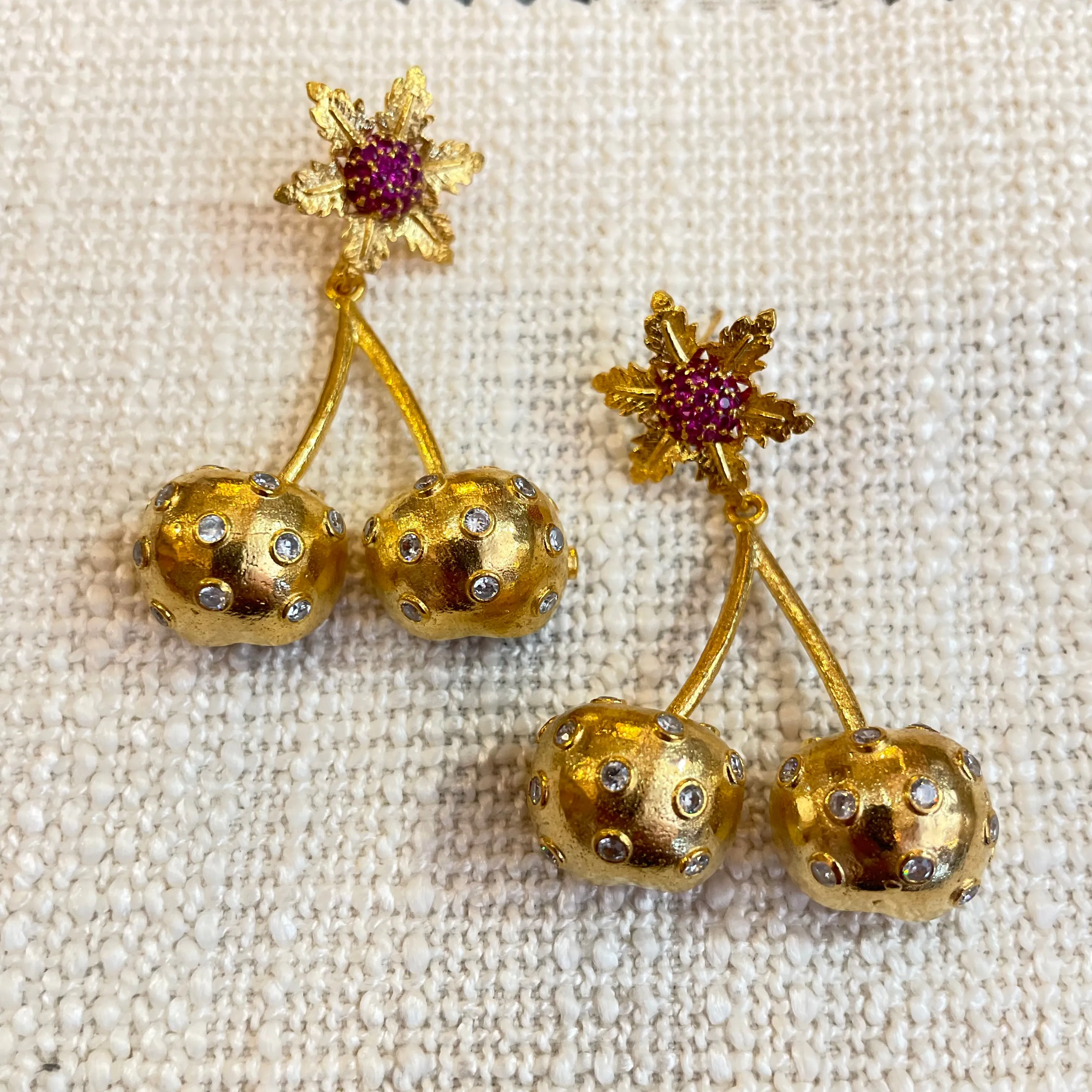 Big Blingy Cherry Earrings- More Styles Available!