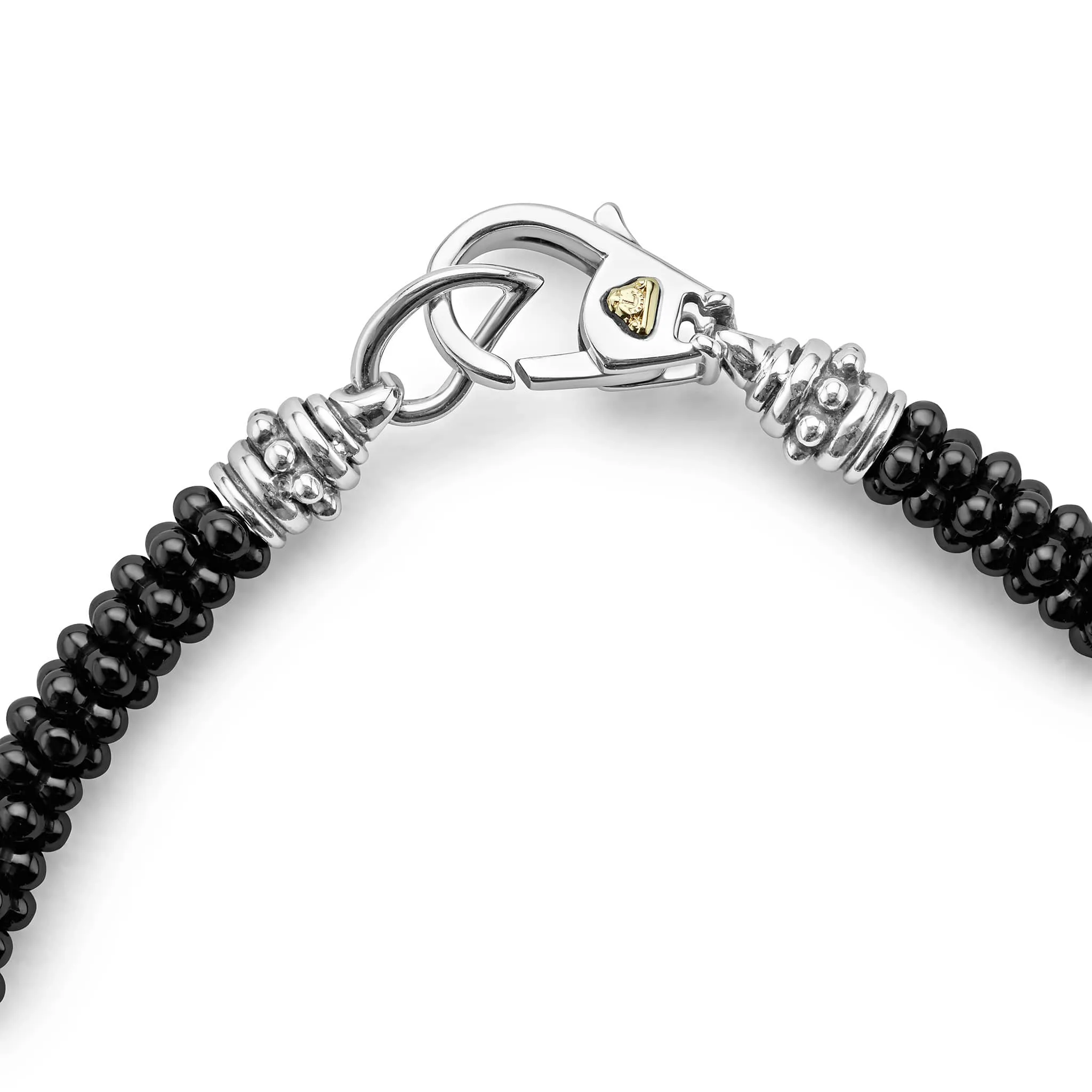 Black Caviar Five Silver Station Ceramic Bracelet | 5mm