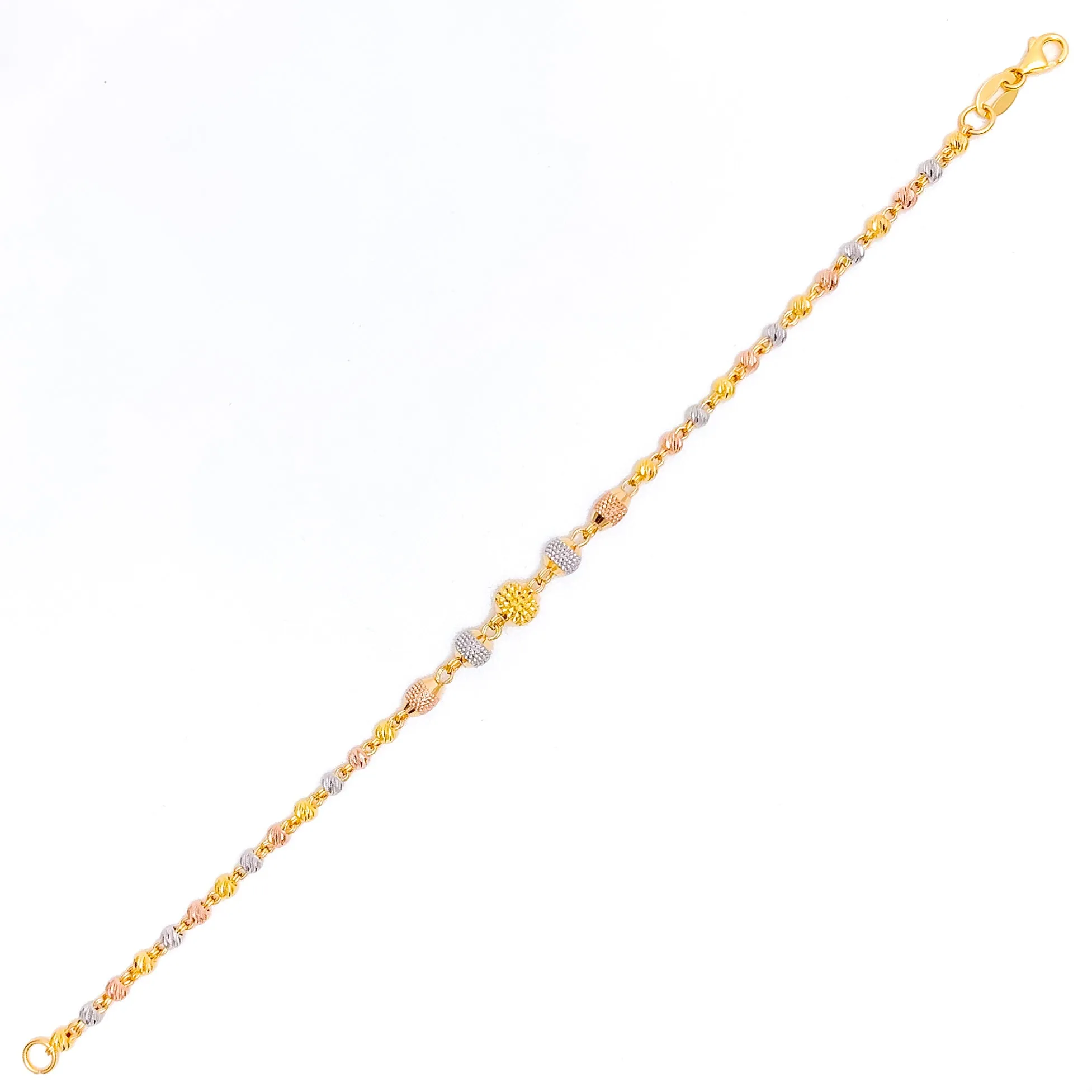 Blooming Tasteful 22k Gold Orb Bracelet