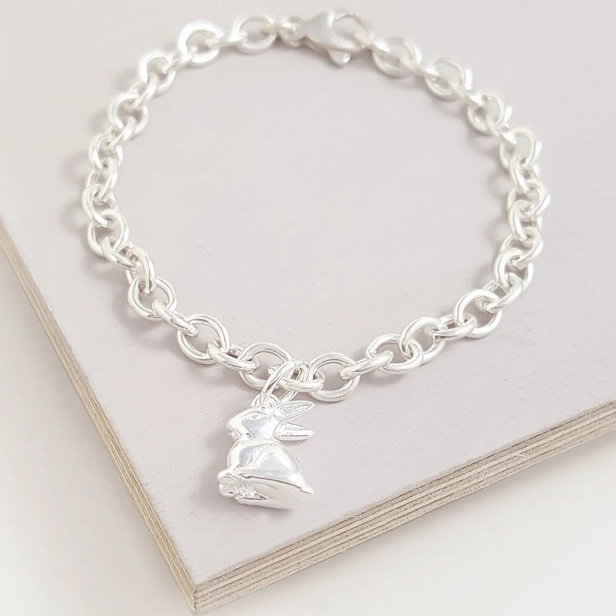 Bunny Rabbit Silver Charm