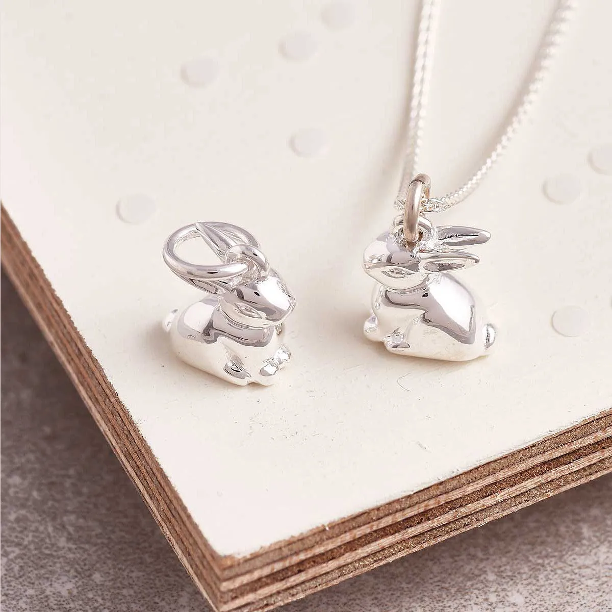 Bunny Rabbit Silver Charm