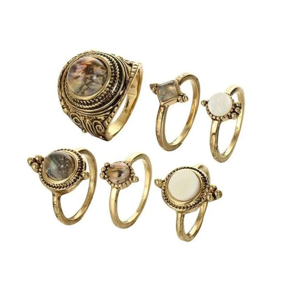 Carmen Vintage Midi Ring Set