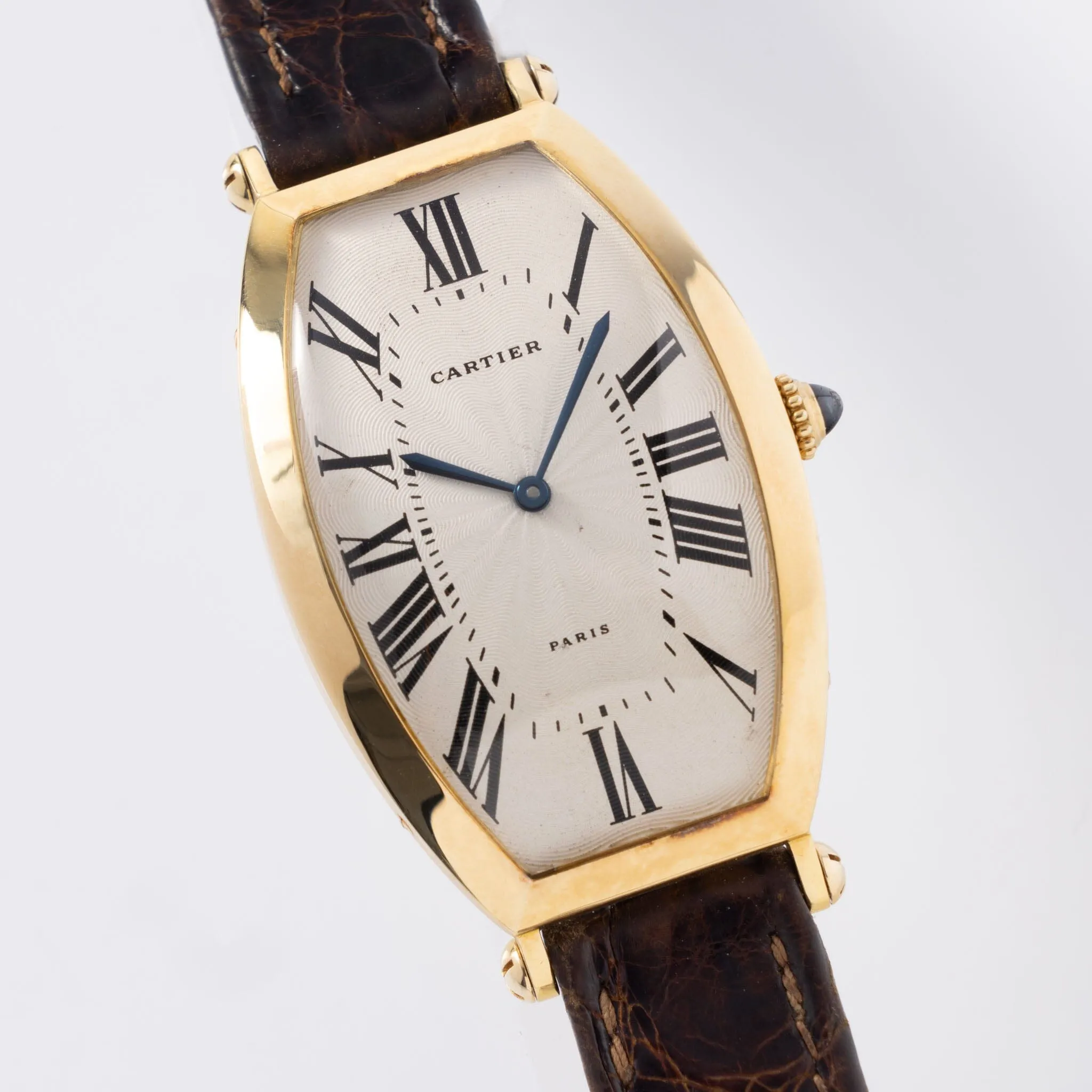 Cartier Paris Tonneau 18kt Yellow Gold Jumbo hand wound