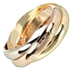 CARTIER Ring K18 Gold, YG PG WG gold Trinity Women Used Authentic