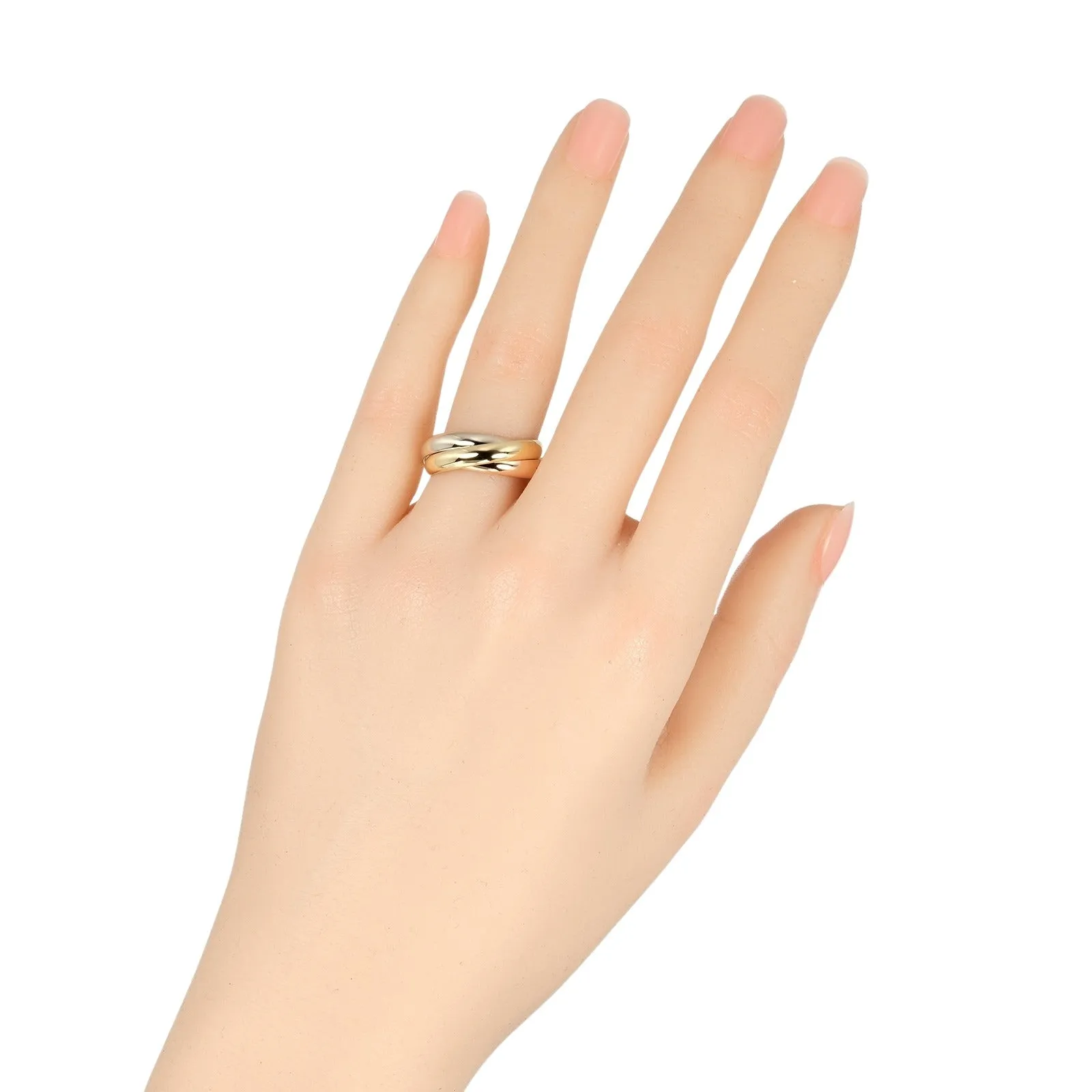 CARTIER Ring K18 Gold, YG PG WG gold Trinity Women Used Authentic