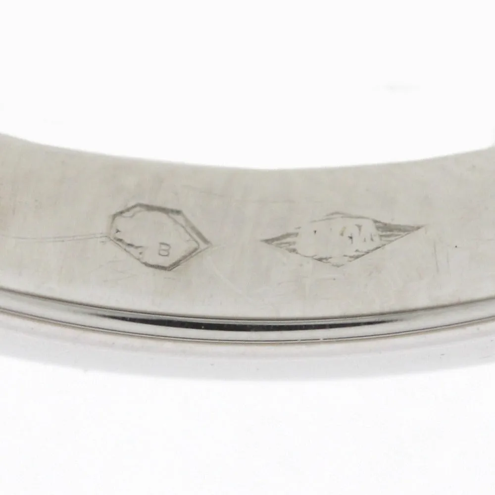 CARTIER Ring Pt950Platinum Silver Knife edge Women 47 Used Authentic