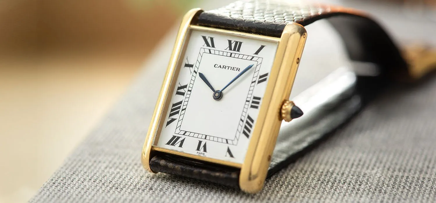 Cartier Tank Paris 18K Gold Jumbo Automatique