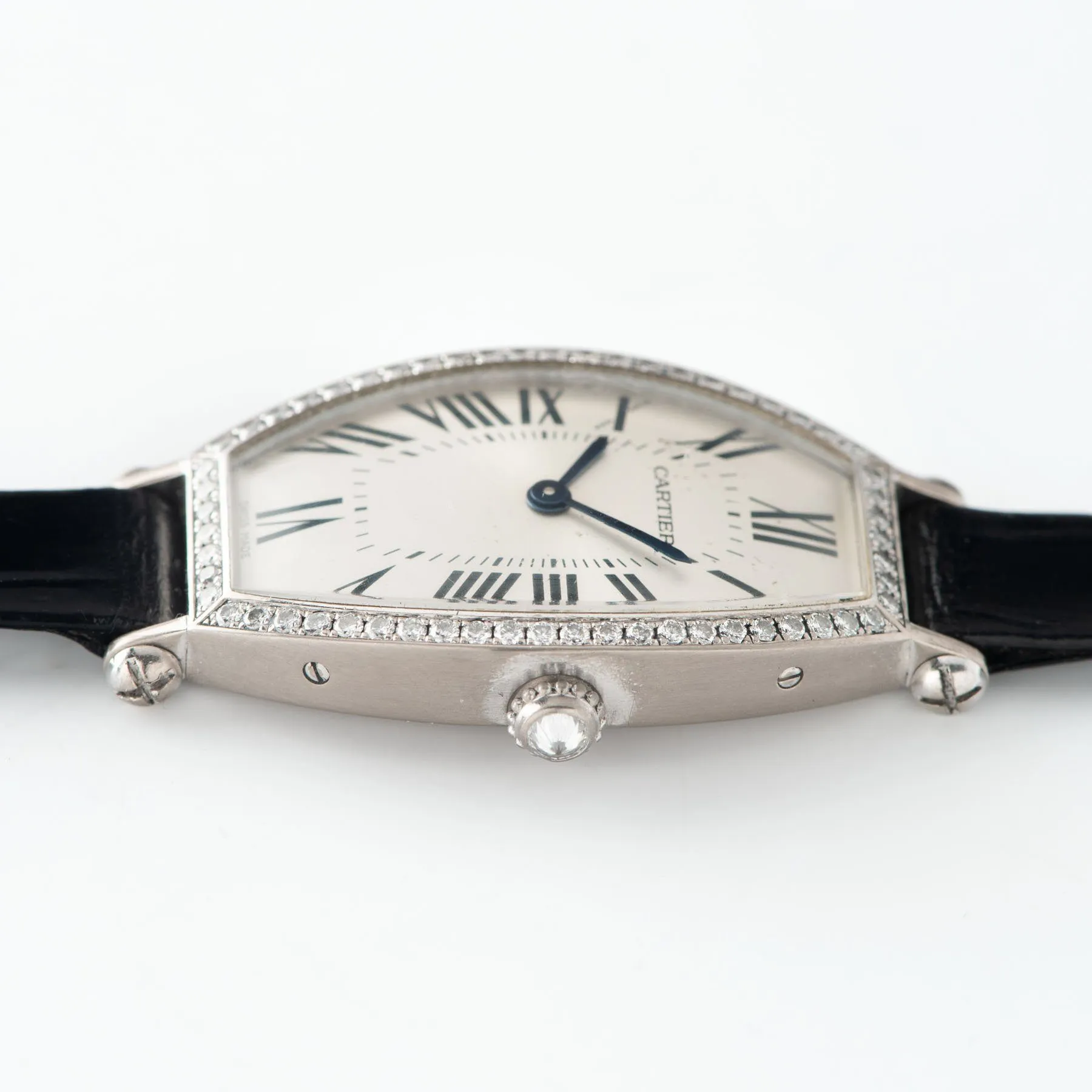 Cartier Tonneau White Gold with Diamonds Reference 2711