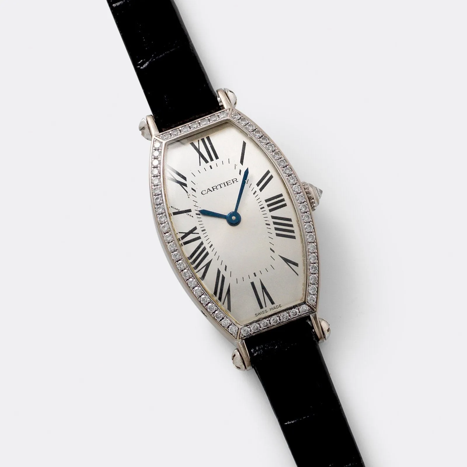 Cartier Tonneau White Gold with Diamonds Reference 2711