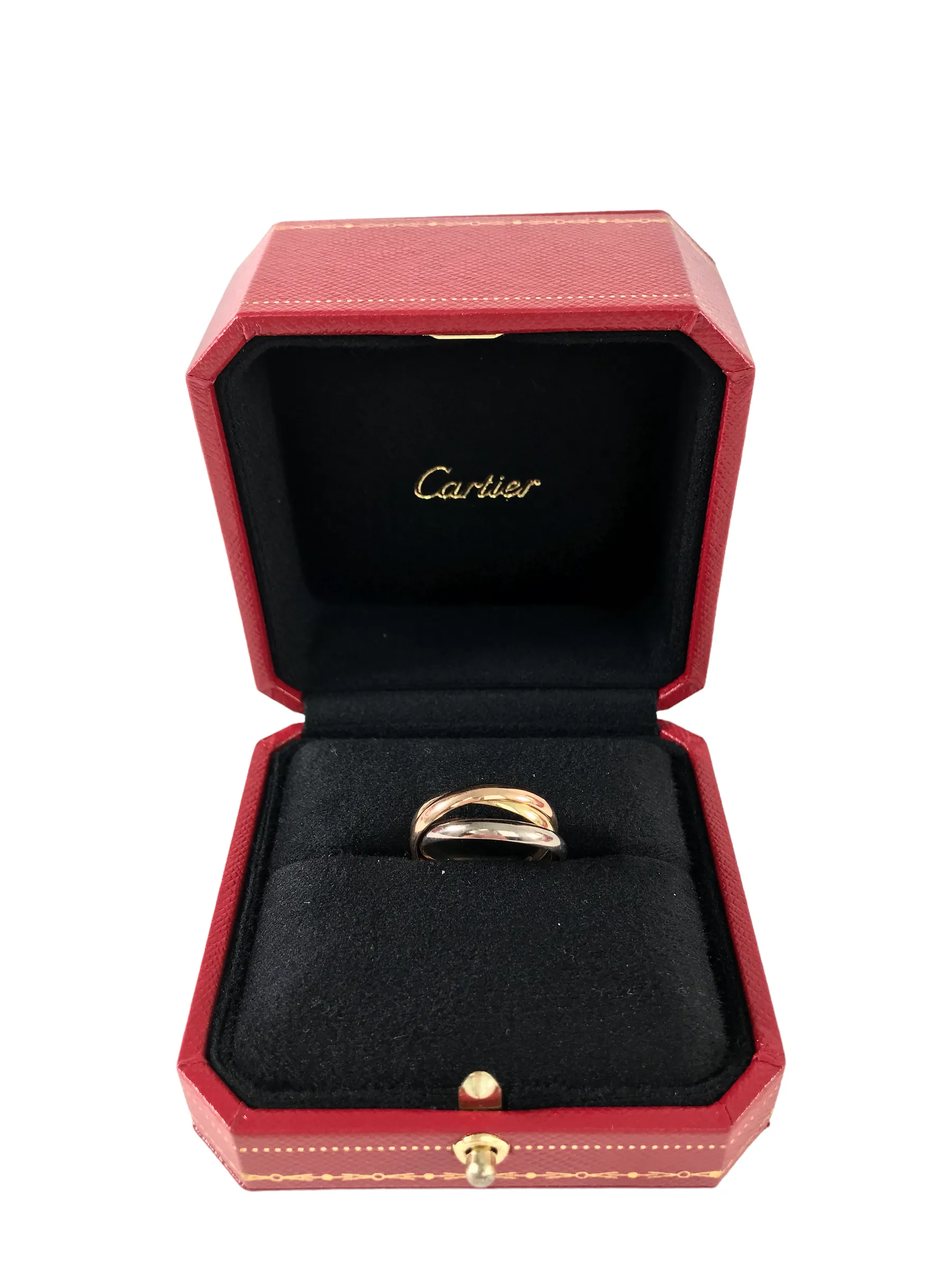 Cartier White/Yellow/Rose Gold 'Trinity' Ring