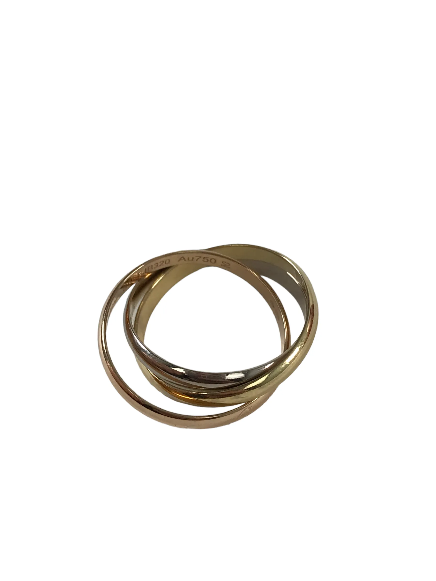 Cartier White/Yellow/Rose Gold 'Trinity' Ring