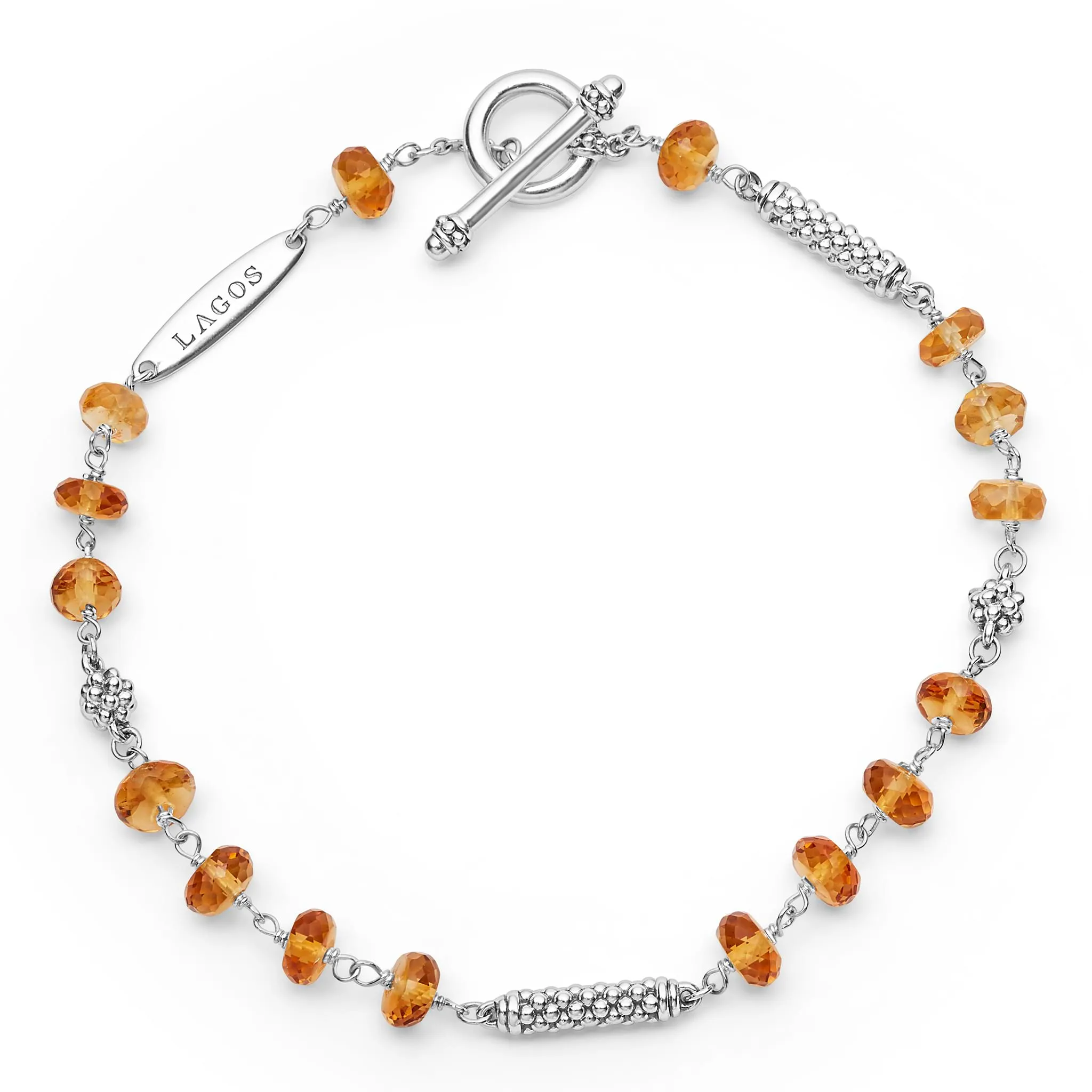 Caviar Icon Citrine Beaded Bracelet