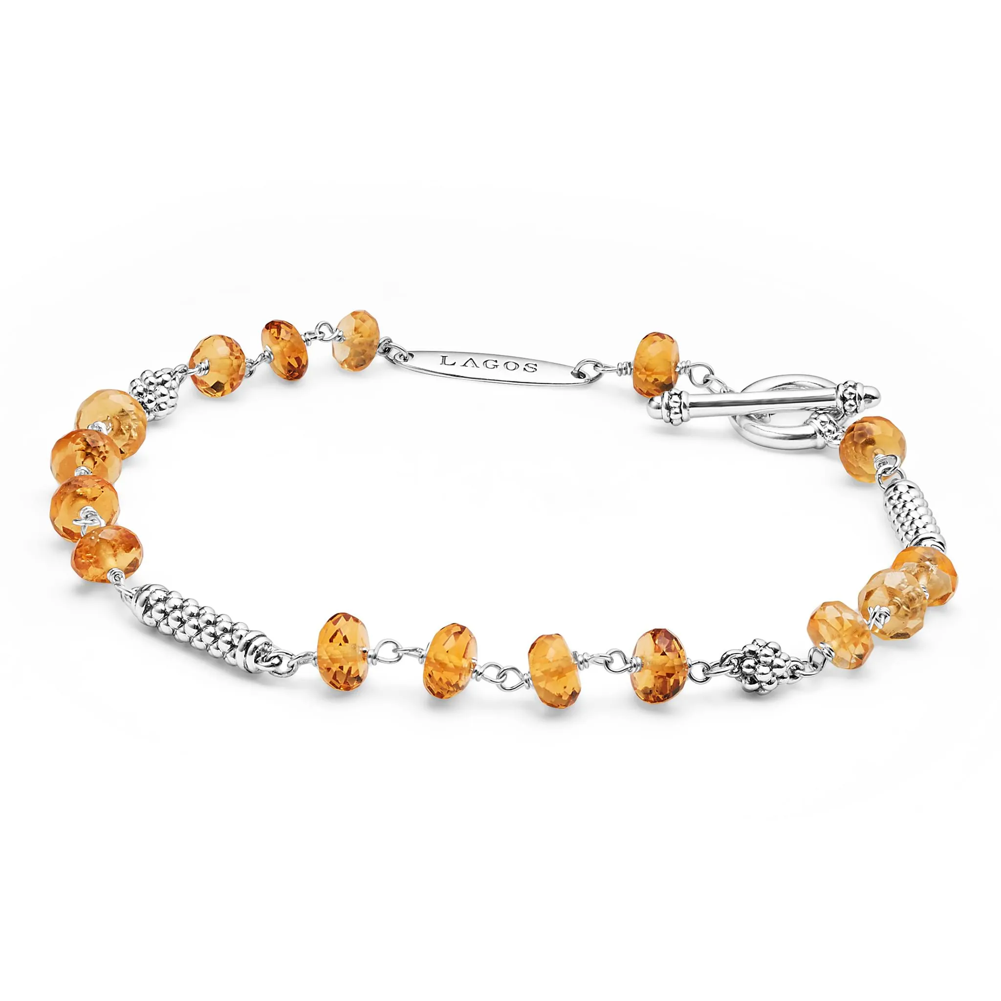 Caviar Icon Citrine Beaded Bracelet