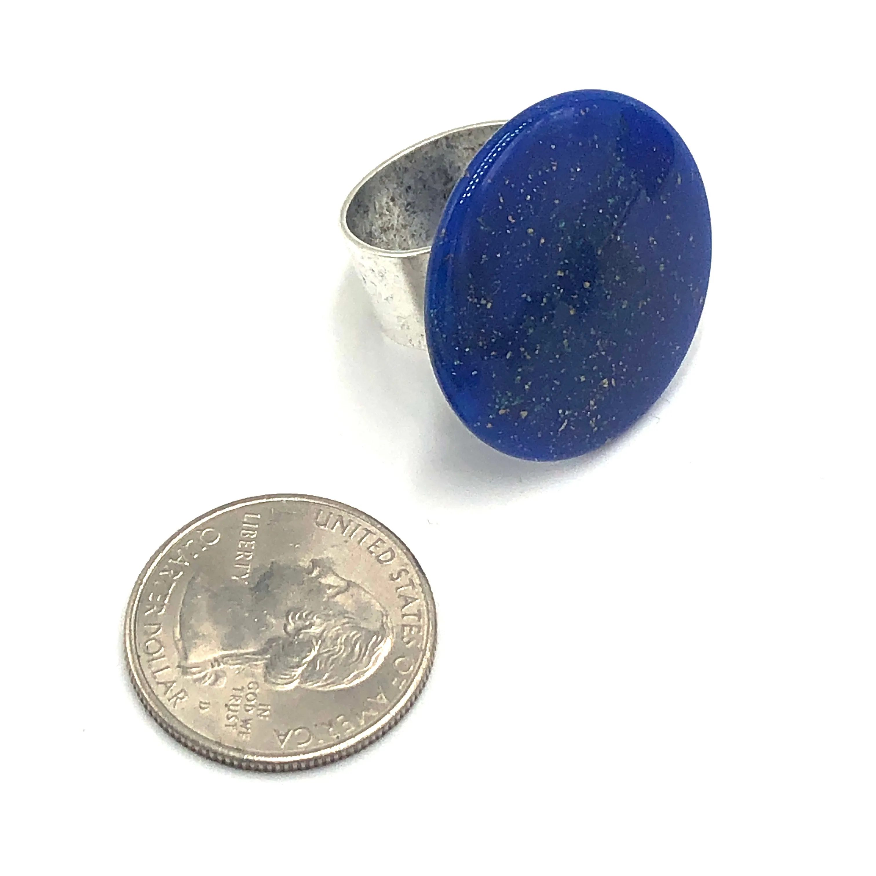 Celestial Stars Sparkle Blue Cocktail Ring