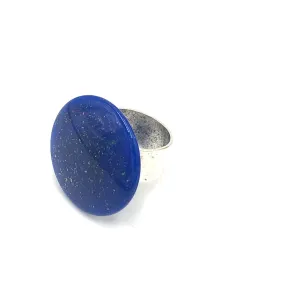 Celestial Stars Sparkle Blue Cocktail Ring