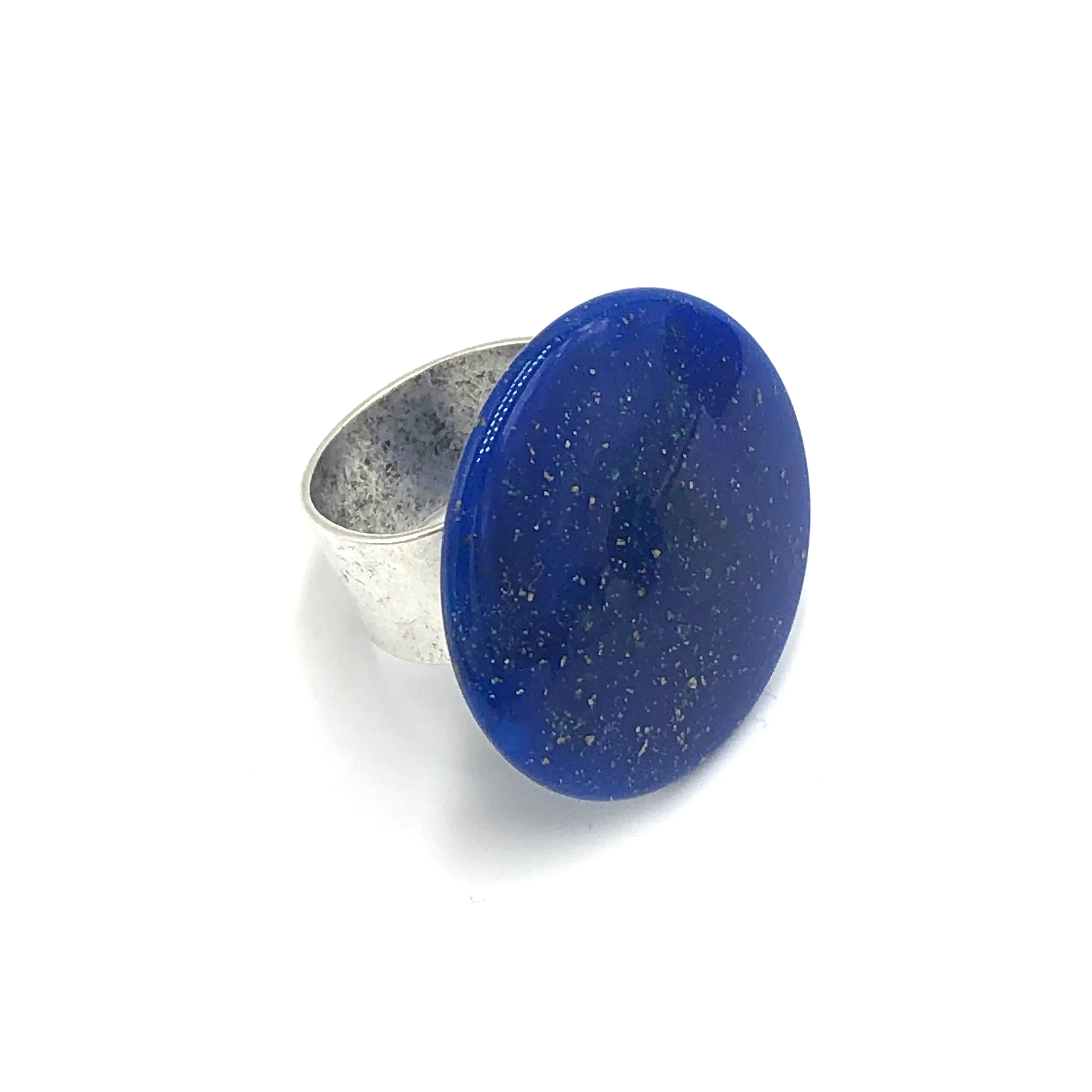 Celestial Stars Sparkle Blue Cocktail Ring