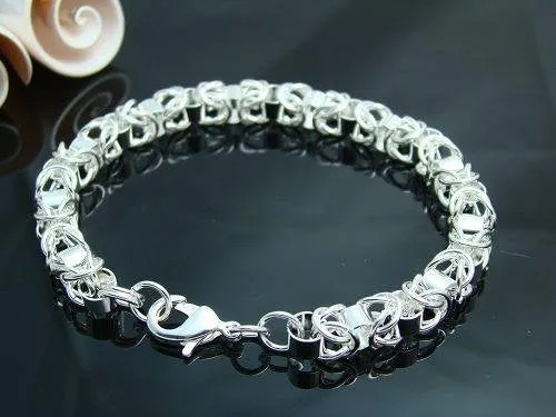 Cluster Chain Fashion Bracelet Sterling Silver color Jewelry Bracelets, jewelry, B131