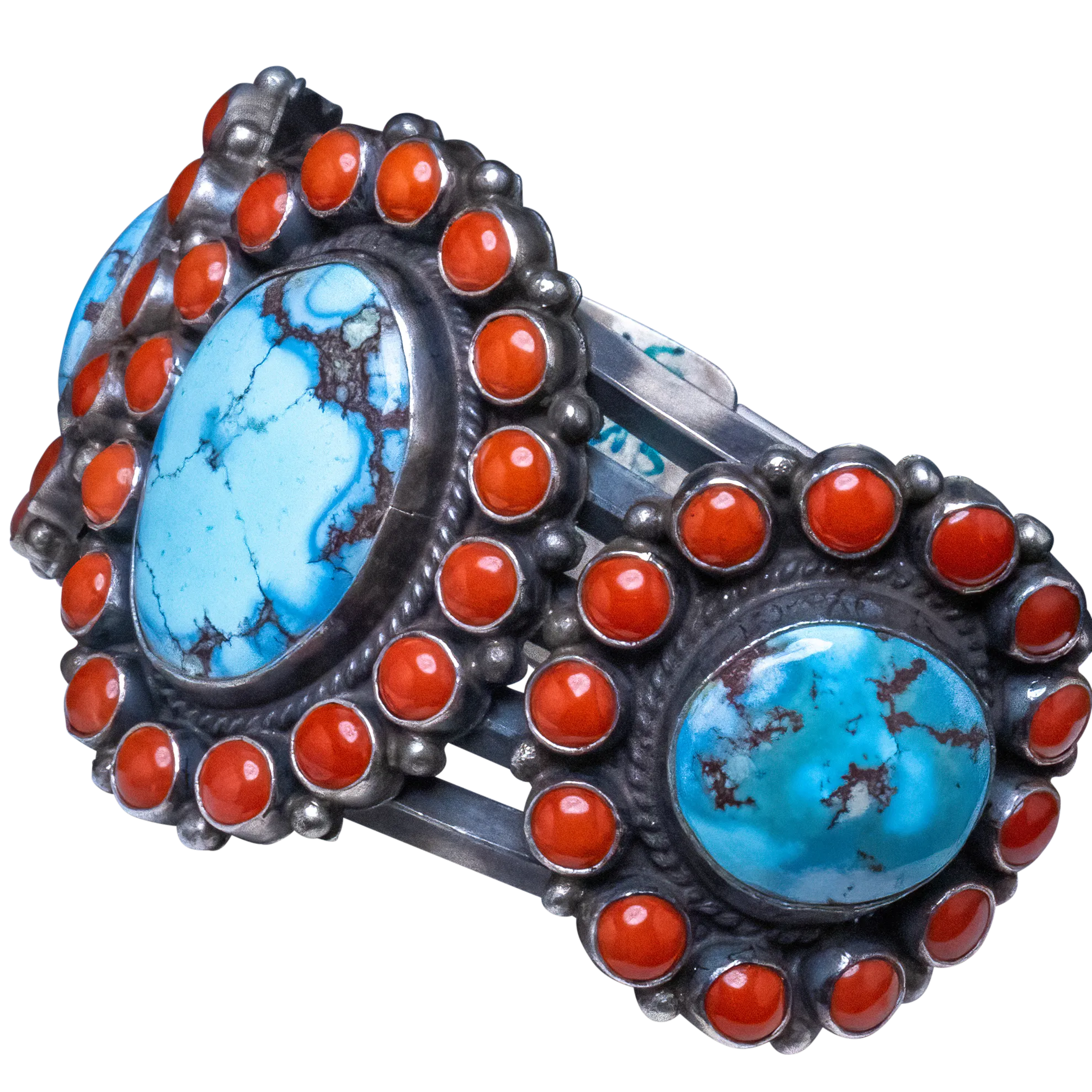 Coral & Golden Hills Turquoise Bracelet | Anthony Skeets