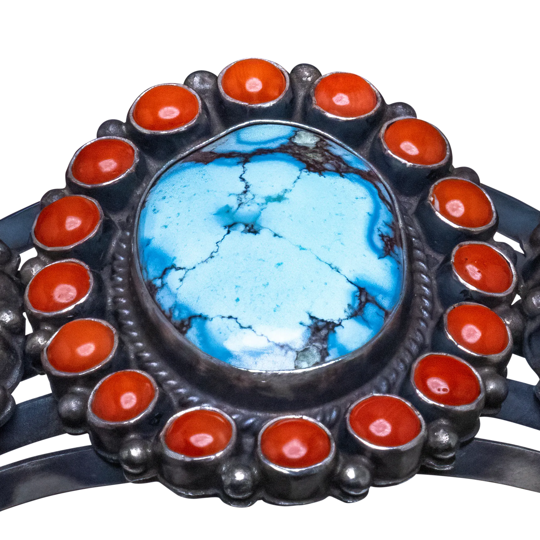 Coral & Golden Hills Turquoise Bracelet | Anthony Skeets