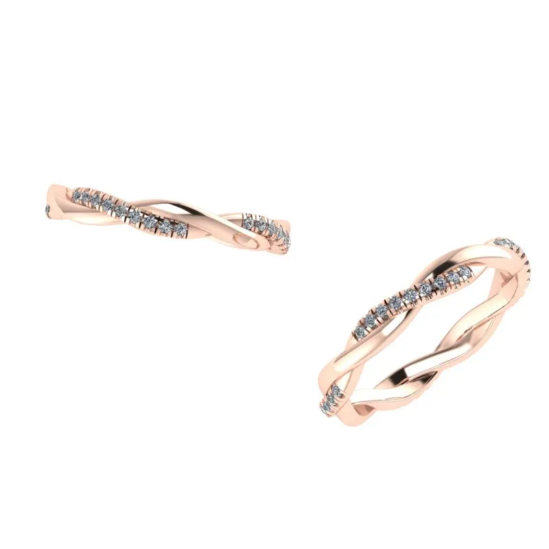 Delicate Twisted Diamond Ring