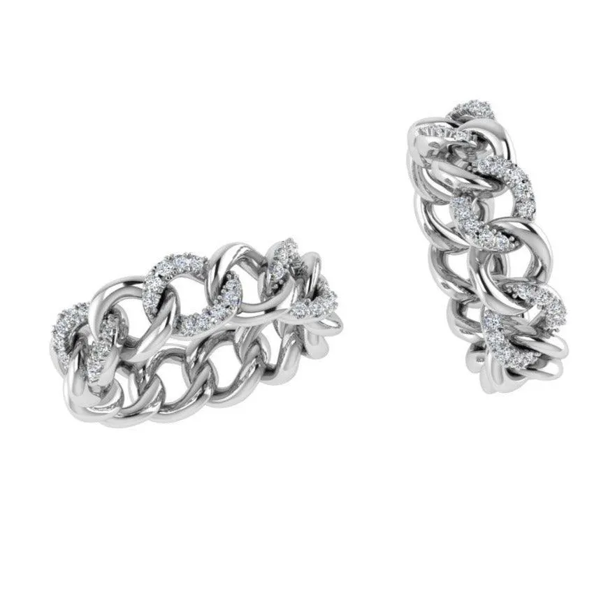 Diamond Curb Chain Ring