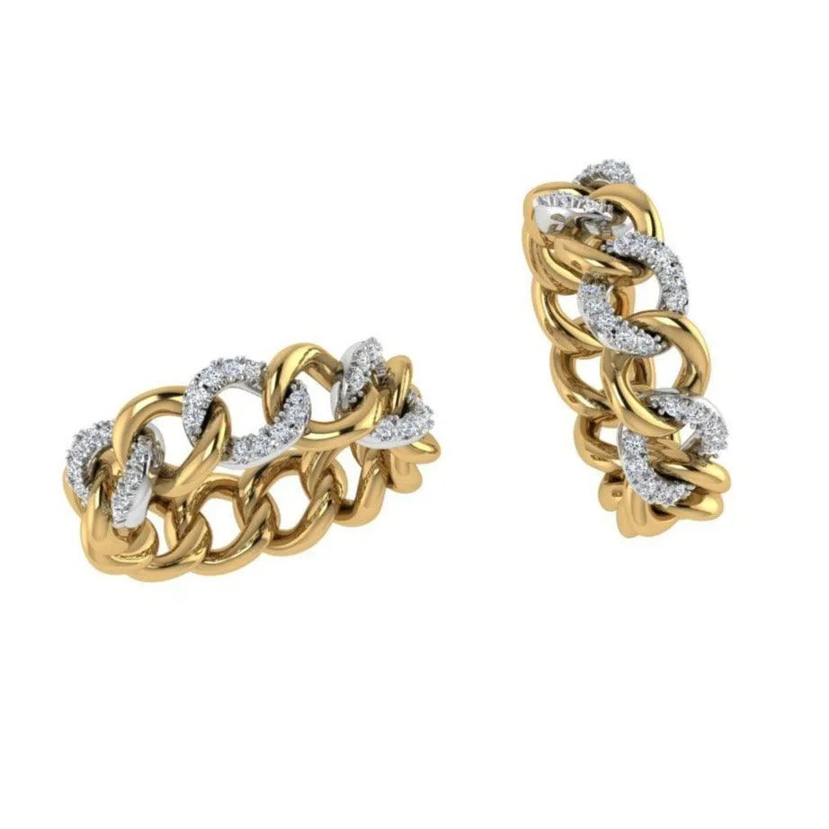 Diamond Curb Chain Ring