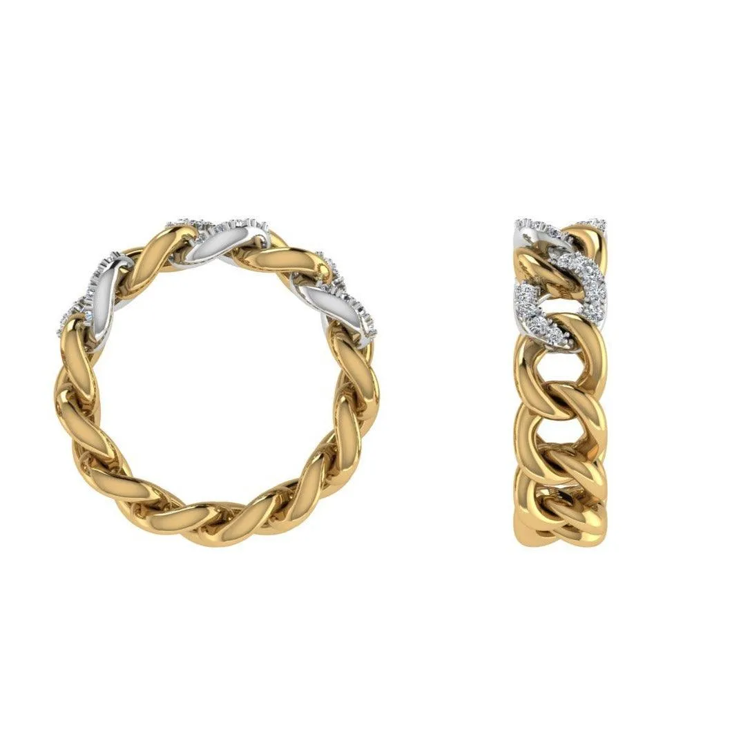 Diamond Curb Chain Ring