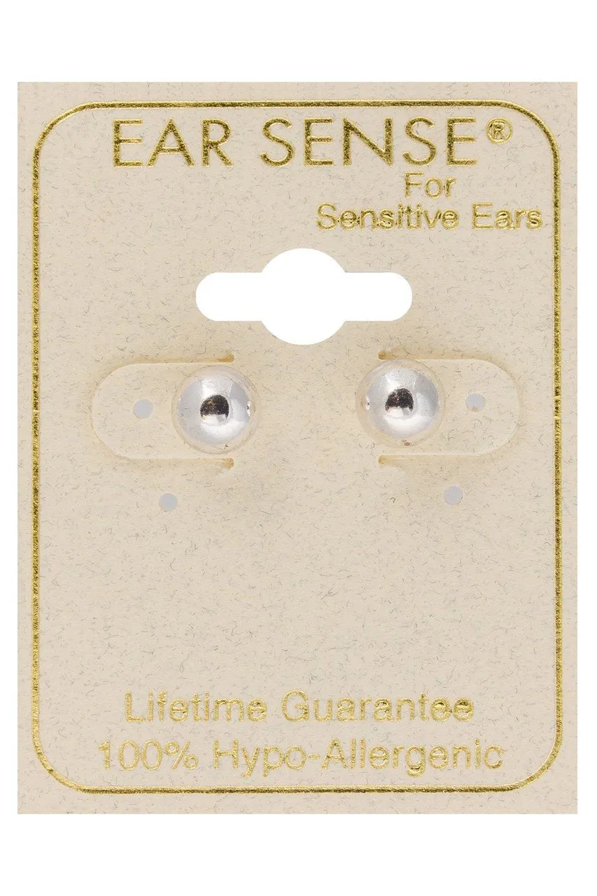 Ear Sense Earring WBA-26 6mm Silver Ball Stud Earrings