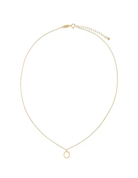 Elly Lou Timeless Initial Necklace - O- Gold