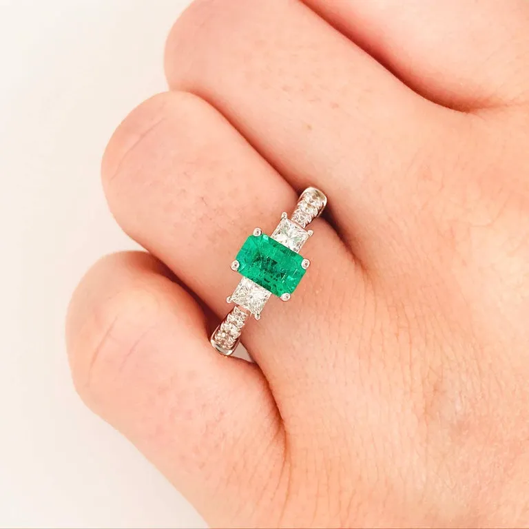 Emerald and Diamond Ring