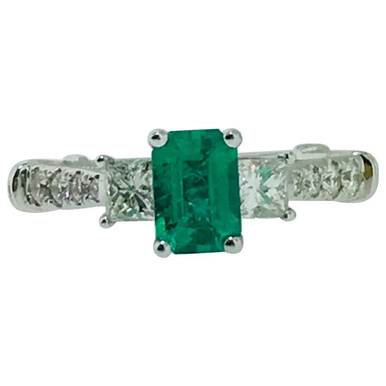 Emerald and Diamond Ring