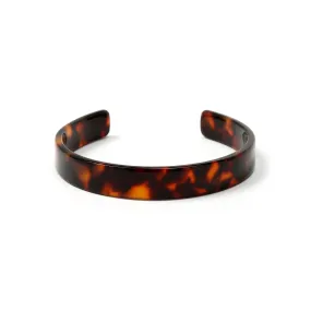 Fashion Brown Golden Acrylic Tortoise Shell Wide Cuff Bangle Bracelet