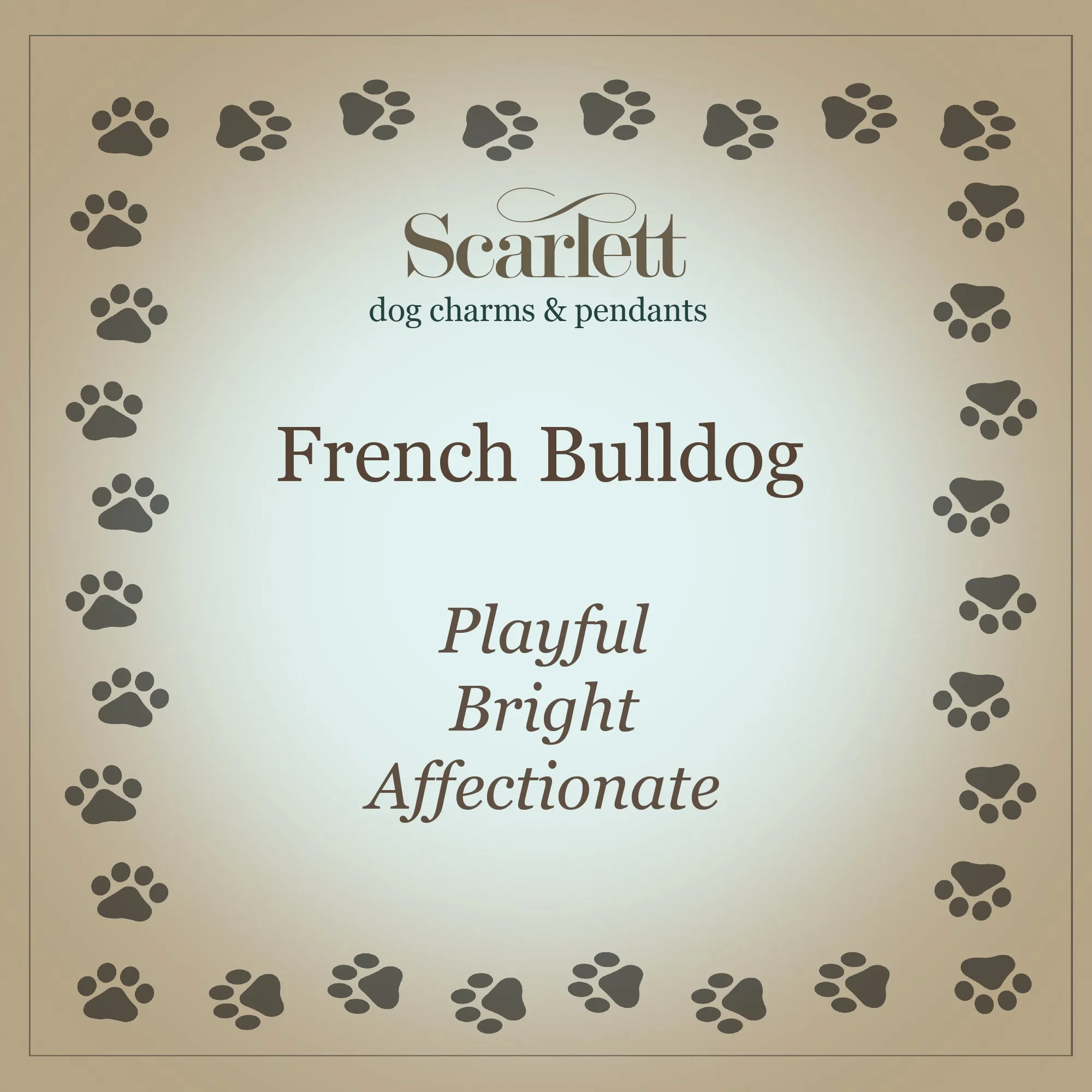 French Bulldog Personalised Silver Dog Tag Necklace